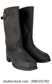 Kirza Boots (boots Made From Artificial Leather) Combat Boots And Part Of Service Dress Uniform In Soviet Union Army For Soldiers.