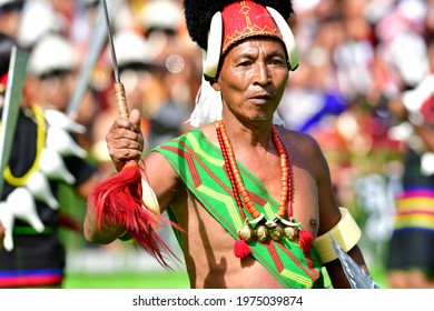Kisama, Nagaland, India dated 02.12.2019. It was taken from the Hornbill festival 2019. Its a Traditional festival to showcase the culture and heritage of Naga tribes