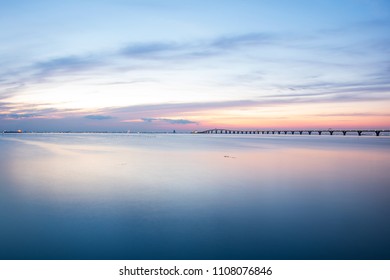 At Kisarazu In Tokyo Bay. Use Slow Shutter.