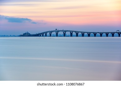 At Kisarazu In Tokyo Bay. Use Slow Shutter.