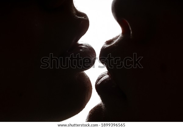 Kiss. I Love You. Couple In Love.
Intimate relationship and sexual relations. Closeup mouths kissing.
Passion and sensual touch. Romantic and
love