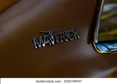 KISSIMMEE  - FLORIDA- USA - 02-07-19 - Ford Maverick LOGO ON SIDE OF THE CAR