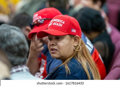 Kissimmee, Florida/USA - January 16, 2020: Latinos For Trump Event With Vice President Mike Pence And Second Lady Karen Pence At Nacion De Fe. Peoples Support Trump And Pence.