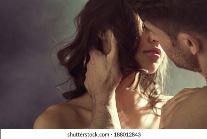 Kissing Couple Portrait