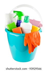 Kit For Cleaning On White Background