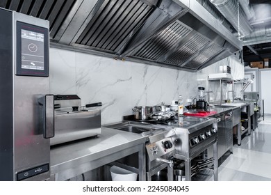 Kitchen appliances in professional kitchen in a restaurant