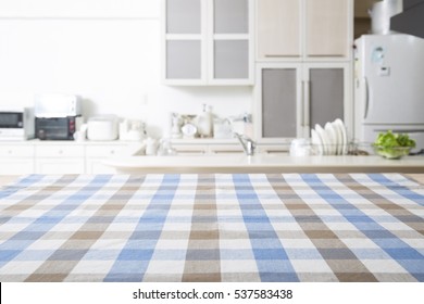 Kitchen Background With Table Cloth