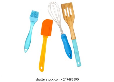 Kitchen Baking Utensils Isolated On White