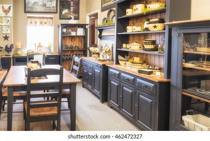 Kitchen With Bright Windows.
This Is Shot In A Display Room In A Furniture Store.