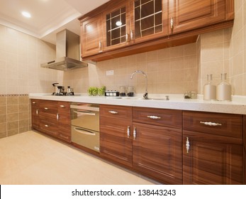 The Kitchen With Classic Cabinet