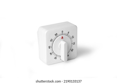 Kitchen Clock Timer On A White Background.