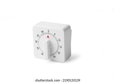 Kitchen Clock Timer On A White Background.