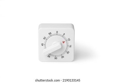 Kitchen Clock Timer On A White Background.