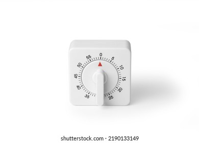 Kitchen Clock Timer On A White Background.