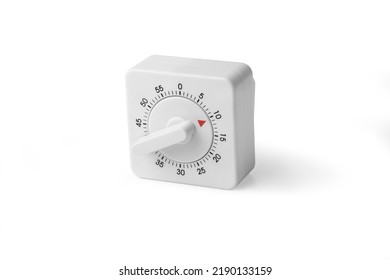 Kitchen Clock Timer On A White Background.