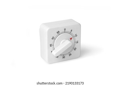 Kitchen Clock Timer On A White Background.