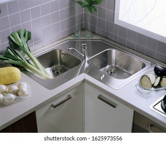 Kitchen Corner With Steel Sink