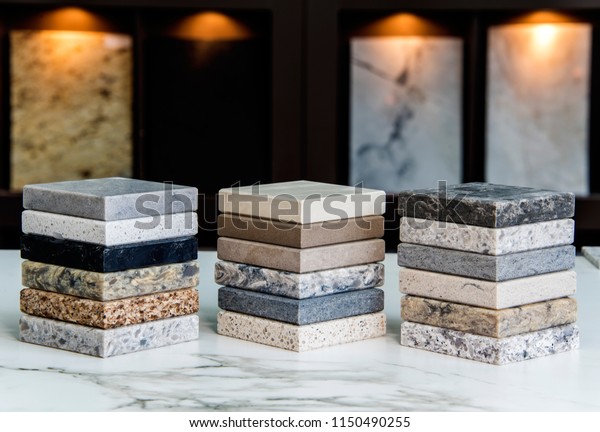 Kitchen Counter Top Color Samples Made Royalty Free Stock Image