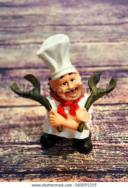 Kitchen Decor Figurine Italian Chef White Stock Photo Edit Now