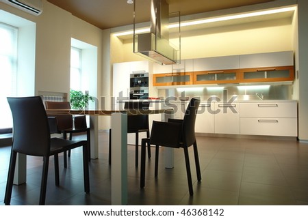 kitchen and dining room