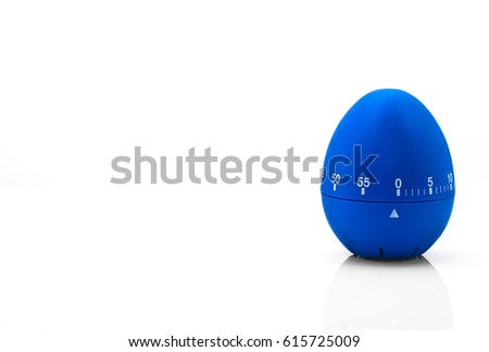 kitchen egg timer blue isolated on white background