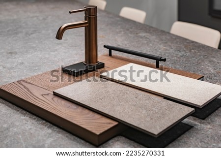 Kitchen faucet and options for finishing materials