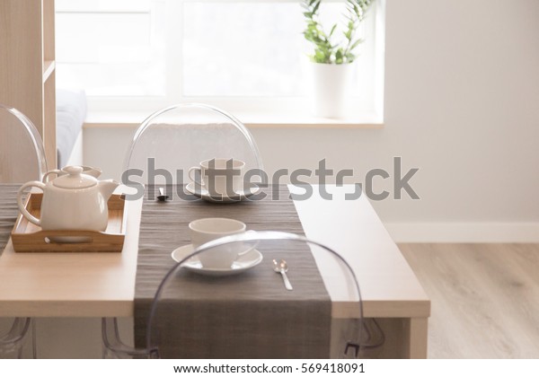 Kitchen Interior Design Scandinavian Style Stock Photo Edit