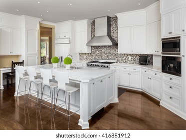 Beautiful Kitchen Luxury Home Island Pendant Stock Photo (Edit Now ...