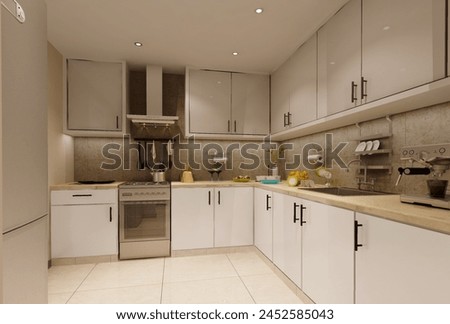 Kitchen Interior with modren equipments