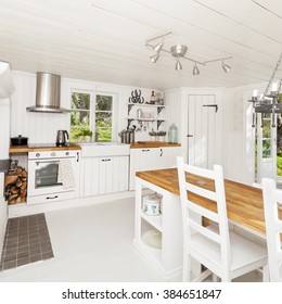 Kitchen Interior In Swedish Stylish  Country-house