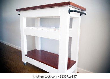 Kitchen Island Trolley With Wine Rack