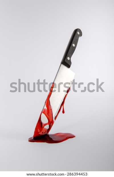 Kitchen Knife Dripping Blood Stock Photo Edit Now