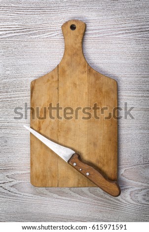 Similar – empty old wooden cutting board