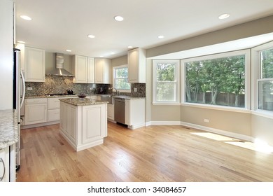 Kitchen With Large Picture Window