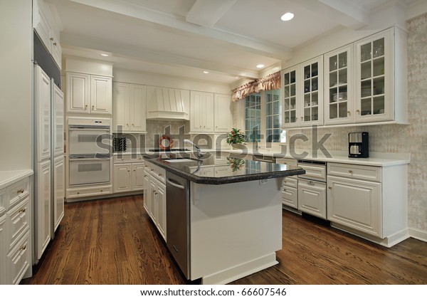 Kitchen Luxury Home Cream Colored Cabinetry Stock Photo Edit Now