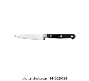 Kitchen Paring Knife Isolated On White Background. 