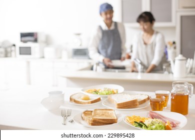 Kitchen To Prepare The Breakfast Family