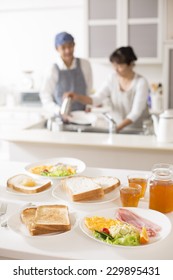 Kitchen To Prepare The Breakfast Family