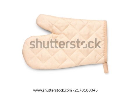 Kitchen protective glove isolated on white background.