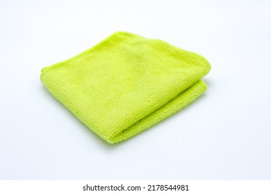 Kitchen Rag Of Different Colors, Pink, Green, Black, Blue And Orange On White Background