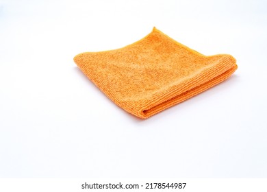 Kitchen Rag Of Different Colors, Pink, Green, Black, Blue And Orange On White Background