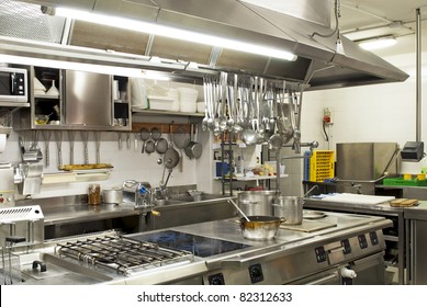 A kitchen in a restaurant