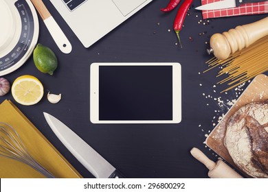 Kitchen Or Restaurant Tablet Pc Mockup