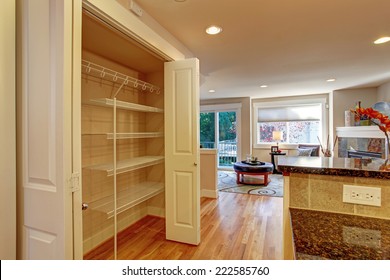 Kitchen Room Storage Rack With Folding Doors