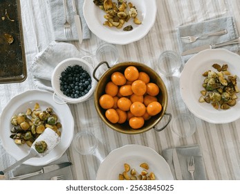 Kitchen scene with fruits and vegetables basic cooking