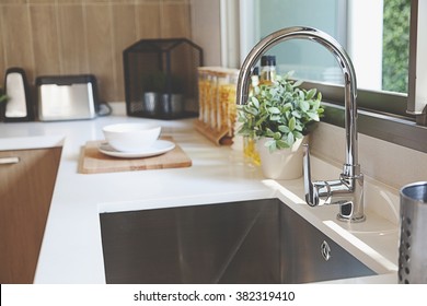 Kitchen Sink And Faucet