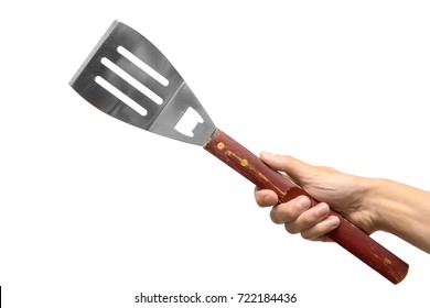 Kitchen Spatula. Kitchen Spatula In Hand.