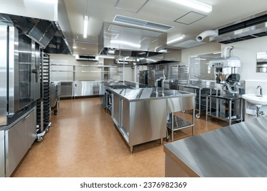 Kitchen of supply center of school meals - Powered by Shutterstock