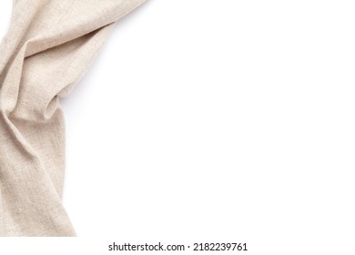 Kitchen table cloth. Cooking towel isolated on white background. Top view flat lay with copy space - Shutterstock ID 2182239761