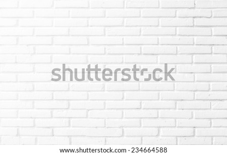 Kitchen wallpaper concept: Close up modern white brick tiles wall texture background